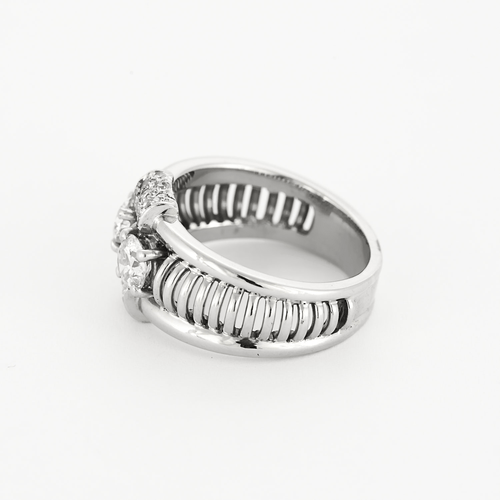 Bague 55.5 Bague en or blanc 18K, platine & diamants 58 Facettes BEA33762-1