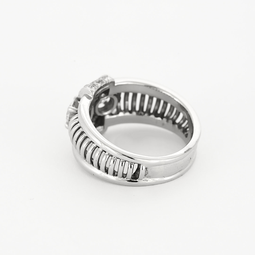 Bague 55.5 Bague en or blanc 18K, platine & diamants 58 Facettes BEA33762-1