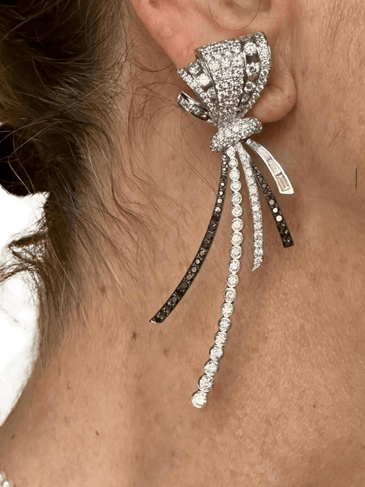 Boucles d'oreilles Boucles d'oreilles Bouquet Diamond d'inspiration vintage 58 Facettes VIN-EAR-III