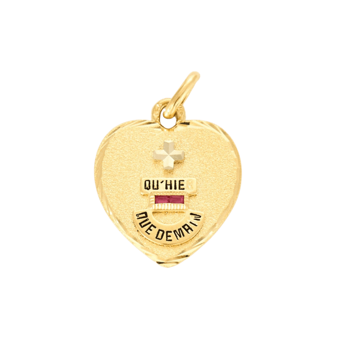 Pendentif AUGIS - Médaille coeur or jaune 58 Facettes GU25