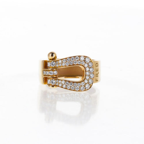 Bague 51 Fred Force 10 - Bague en or rose 18 carats et diamants 58 Facettes 2.18488