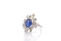 Bague 51 Bague saphir 2,51 ct et diamants en or blanc 18k 58 Facettes 27173-26694