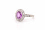Bague 55 Bague en platine saphir rose et diamants 58 Facettes 24085