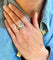 Bague 53 Bague style Art déco en or gris 18 carats et diamants 58 Facettes BD172