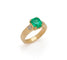 Bague 52.5 Bague émeraude Colombie 1,63 ct et diamants en or jaune 18 carats 58 Facettes BEM46