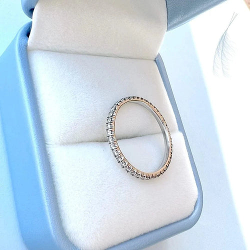 Bague 56.5 Bague Alliance Américaine Diamants 0,82 carat 58 Facettes AA 1712