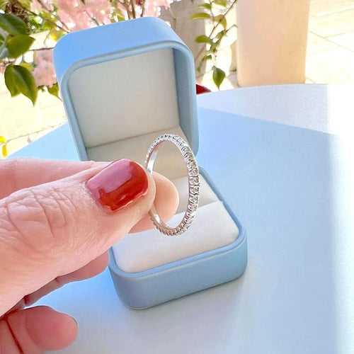 Bague 56.5 Bague Alliance Américaine Diamants 0,82 carat 58 Facettes AA 1712