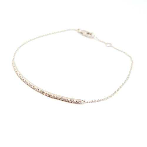 Bracelet Bracelet barrette en or blanc 18 carats et diamants 58 Facettes BVP-BRA-0108