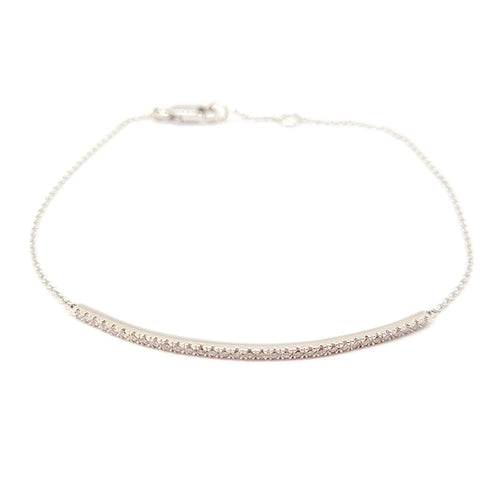 Bracelet Bracelet barrette en or blanc 18 carats et diamants 58 Facettes BVP-BRA-0108