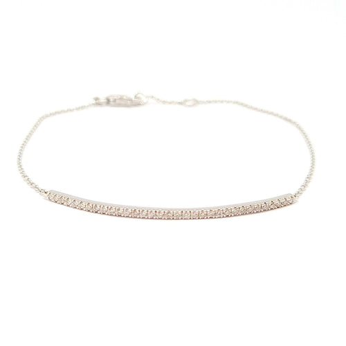 Bracelet Bracelet barrette en or blanc 18 carats et diamants 58 Facettes BVP-BRA-0108