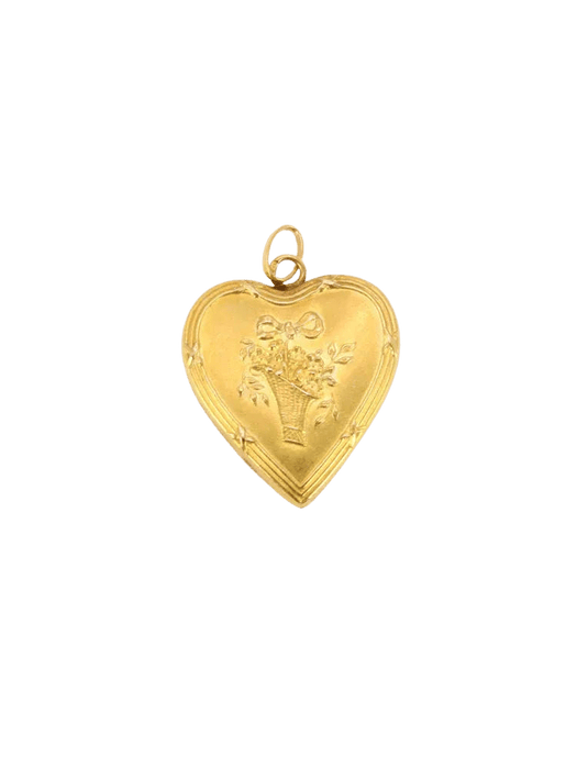 Pendentif Pendentif coeur Art Nouveau or jaune 58 Facettes 1076.1