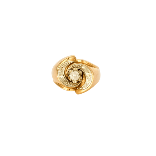 Bague 55 Bague tank tourbillon or jaune et blanc saphir 58 Facettes LP909