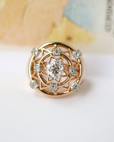 Ring 52 Domring „Constellation“ aus Roségold und Diamanten 58 Facettes C2188