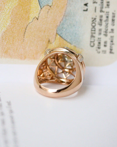 Ring 52 Domring „Constellation“ aus Roségold und Diamanten 58 Facettes C2188