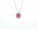 Collier Collier - Pendentif en or blanc 18 ct avec rubis ovale 0,96 ct et diamants 58 Facettes 12106