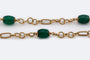 Collier Collier - Pierre verte semi-précieuse en or jaune 18 kt 58 Facettes col171