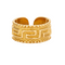 Bague 52.5 Bague jonc ouverte or jaune décor frise grecque 58 Facettes AB56