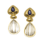 Boucles d'oreilles Earrings Mother of Pearl, sapphire, yellow gold 58 Facettes D360531FJ