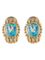 Boucles d'oreilles Fred - Boucles d’oreilles en or jaune 18k et topazes bleues 58 Facettes
