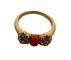 Bague 54 VAN CLEEF & ARPELS - Gold Pavé Diamond & Coral Ring 58 Facettes 58F6
