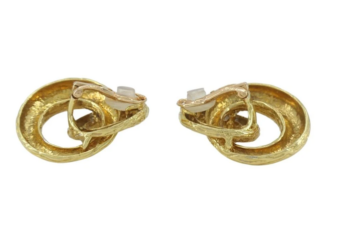 Boucheron - Örhängen i gult guld, Platina och diamanter 