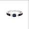Bague 53 Bague en or gris avec saphir et diamants 58 Facettes DV4307-2