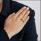 Bague 53 Bague en or gris avec saphir et diamants 58 Facettes DV4307-2