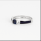 Bague 53 Bague en or gris avec saphir et diamants 58 Facettes DV4307-2