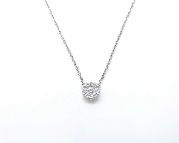 Collier Magic - Collier point de lumière en or blanc avec diamants 58 Facettes 5632