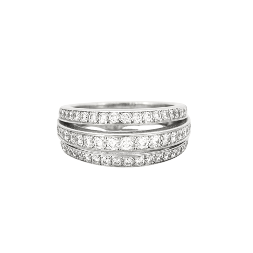 Bague 52 CARTIER - Bague 3 ponts Diamants 58 Facettes
