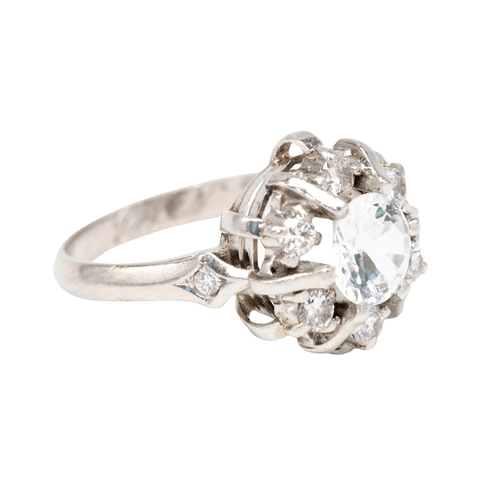 Bague 52.5 Bague or blanc diamant et béryl 58 Facettes D362790RR