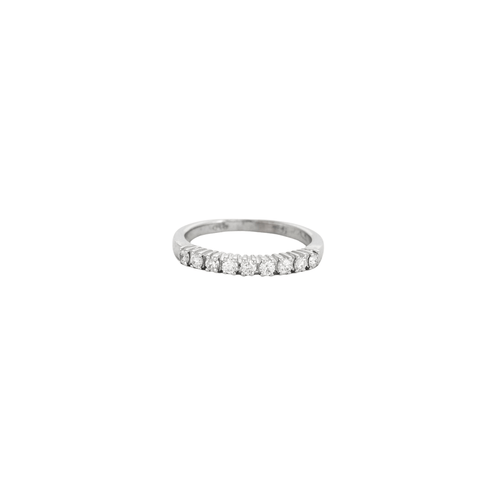 Bague 48 Alliance or blanc diamants 58 Facettes LP594