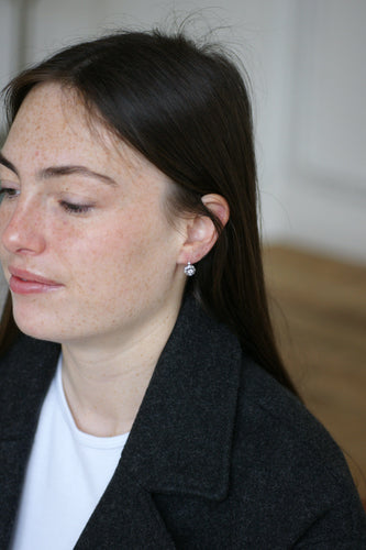 Øreringe Øreringe Marguerit i 18k rosaguld og diamanter 58 Facettes