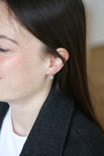 Øreringe Øreringe Marguerit i 18k rosaguld og diamanter 58 Facettes