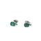Boucles d'oreilles Clous d’oreilles en or gris 18K avec émeraudes et diamants 58 Facettes REF2329-60