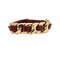Bracelet Chanel - Bracelet gourmette vintage en métal doré et cuir bordeaux 58 Facettes REF23107-129