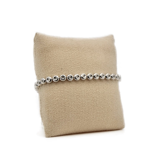 Bracelet Bracelet tennis en or gris 18k et diamants 58 Facettes REF24060-223