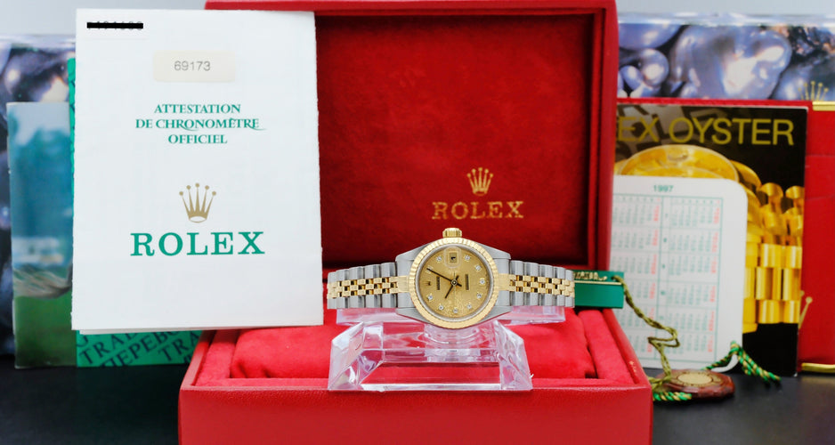 Montre Rolex Lady-Datejust 69173G - Montre femme 26 mm or/acier avec boîte et papiers (1997) 58 Facettes ROL/LDJ/590