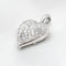 Pendentif Pendentif cœur en or blanc 18 carats et diamants 58 Facettes 5280