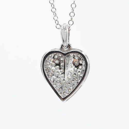 Pendentif Pendentif cœur en or blanc 18 carats et diamants 58 Facettes 5280