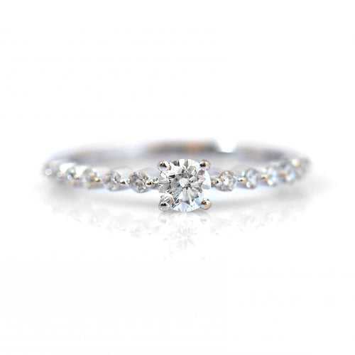 Bague 53 Pléiade - Bague en or blanc 750‰ et diamants 58 Facettes