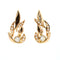 Boucles d'oreilles Boucles d’oreilles feuille en or jaune 18 ct avec diamants 58 Facettes 21930