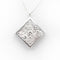 Collier Collier - Pendentif losange en or blanc 18 carats et diamants 0,50 ct 58 Facettes 22321