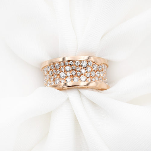 Bague 52 Bulgari B.zero1 Anish Kapoor - Bague haute en or rose 18 ct et diamants 58 Facettes 21880