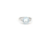 Bague Bague en or blanc 18 ct avec aigue-marine 3,03 ct et diamants 0,21 ct 58 Facettes 14356