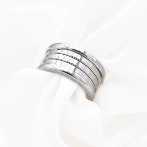 Bague Bulgari B.zero1 - Bague 4 bandes en or blanc 18 carats 58 Facettes 21002