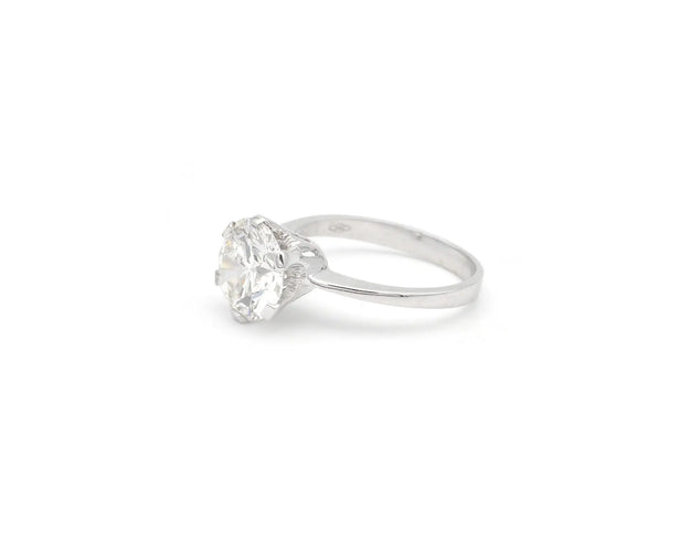 Bague 54 Bague solitaire - Diamant 1,53 ct en or blanc 18 ct 58 Facettes 14370
