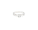Bague Bague solitaire Alfieri 0,15 ct en or blanc avec pavage sur l'anneau 58 Facettes 14336