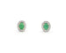 Boucles d'oreilles Boucles d’oreilles - Or blanc et jaune 18 ct, émeraudes cabochon et diamants 58 Facettes 14317