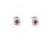 Boucles d'oreilles Boucles d’oreilles en or blanc 18 ct avec rubis et diamants 58 Facettes 14320